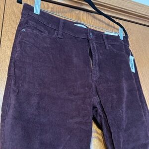 NWT Old Navy Rockstar burgundy corduroy pants